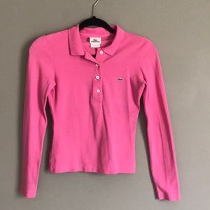 Lacoste Long Sleeve Pink Shirt 34 Small